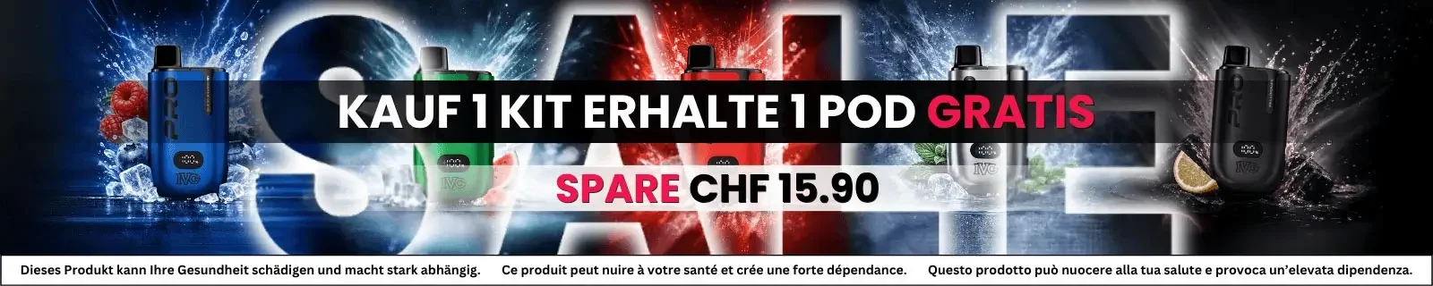 Sichere dir Jetzt die IVG PRO und erhalte 1 Pod Gratis