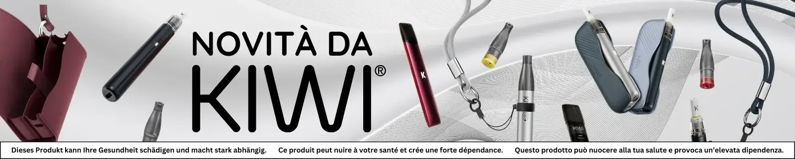 Scopri i nuovi prodotti KIWI Vapor e accessori per sigarette elettroniche