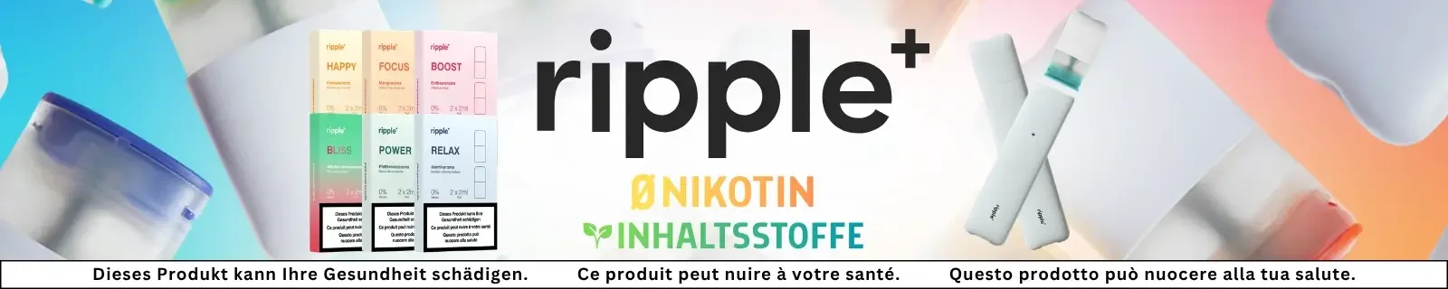 Ripple Plus - alles ohne Nikotin