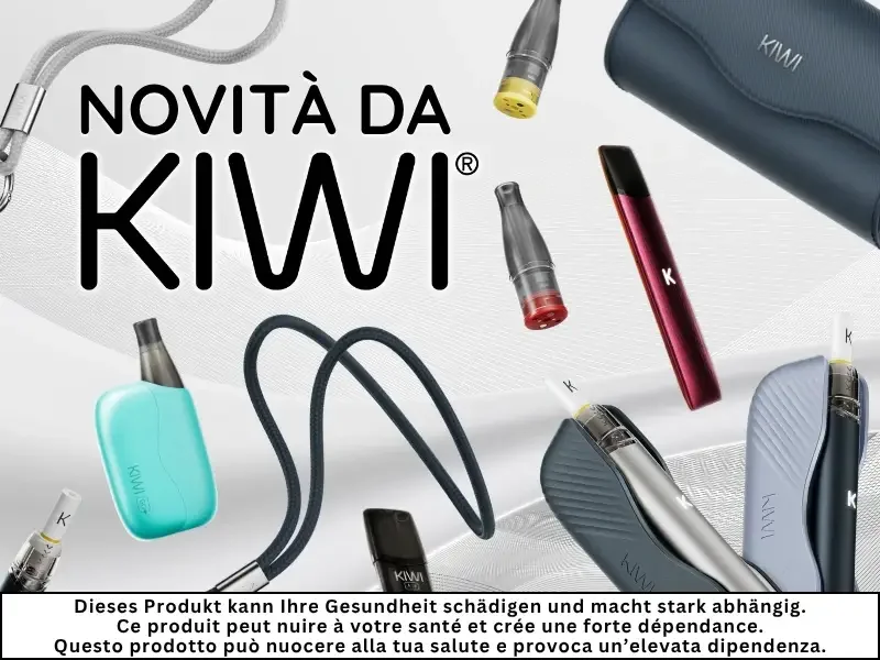 Scopri i nuovi prodotti KIWI Vapor e accessori per sigarette elettroniche