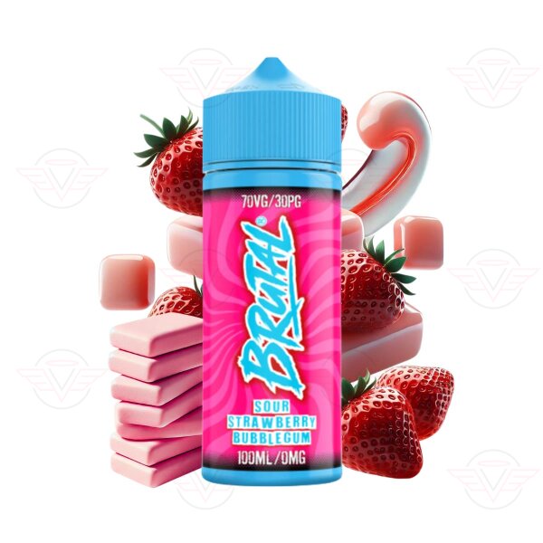 Just Juice Brutal - Sour Strawberry Bubblegum - 120ml Shortfill