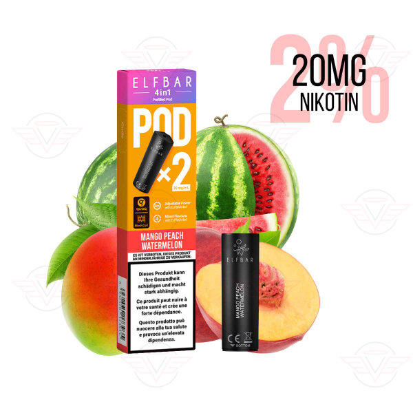 Elfbar - 4 in 1 Pod Mango Peach Watermelon
