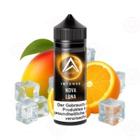 Antimatter Intense Nova Luna Longfill Aroma – Mango-Orange-Mix mit Eisnote, 10 ml Aroma in 120 ml Flasche.