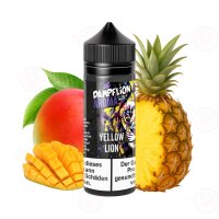 Dampflion Checkmate Yellow Lion Longfill Aroma – tropischer Mix aus Mango, Ananas und Frische, 10 ml Aroma in 120 ml Flasche.