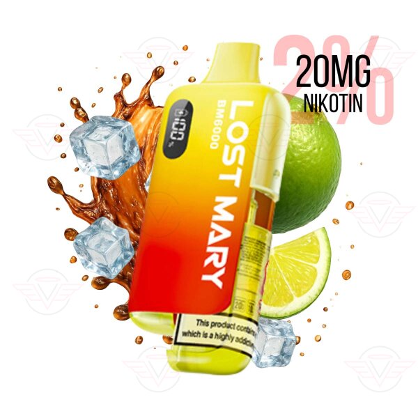 Kit cigarette électronique hybride Lost Mary BM6000 Cola Lime