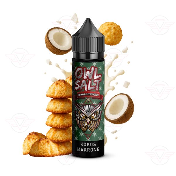 OWL Salt - Coconut Macaroon 10 ml in 60 ml Longfill Christmas Edition