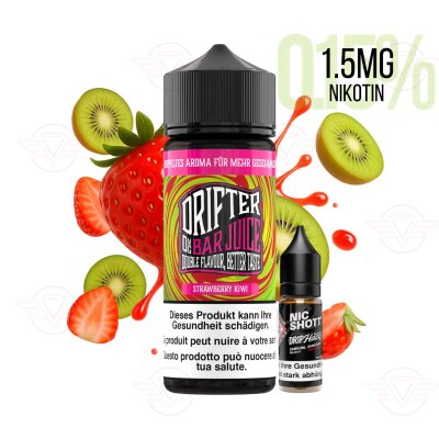 Drifter Bar Juice - Strawberry Kiwi 120ml Shortfill Liquid 1.5mg/ml