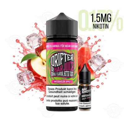 Drifter Bar Juice - Watermelon Apple 120ml Shortfill Liquid 1.5mg/ml