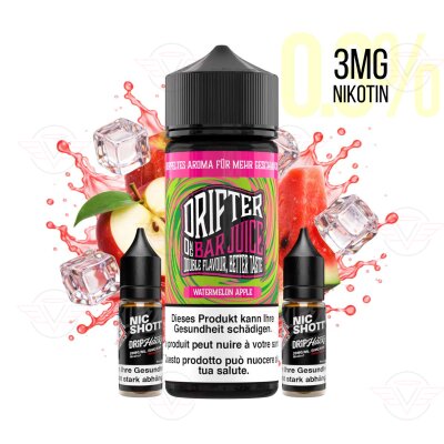 Drifter Bar Juice - Watermelon Apple 120ml Shortfill Liquid 3mg/ml