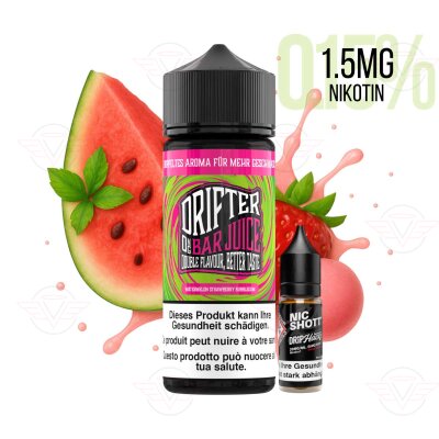 Drifter Bar Juice - Watermelon Strawberry Bubblegum 120ml Shortfill Liquid 1.5mg/ml