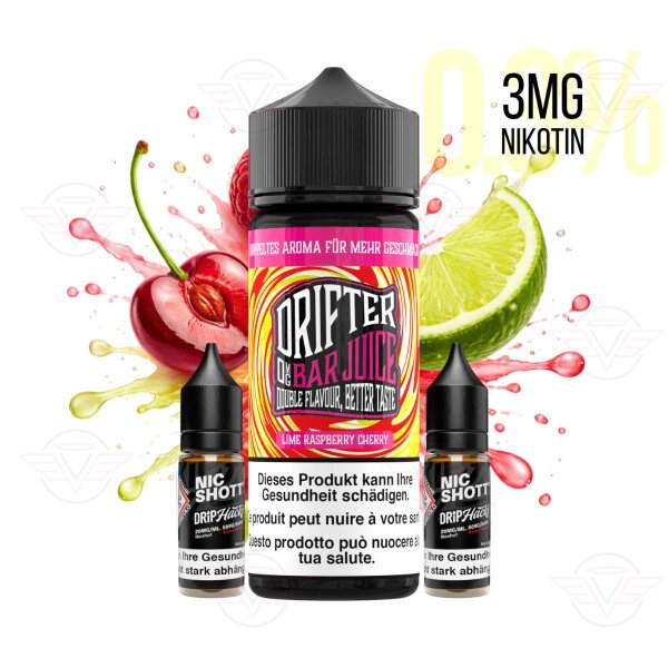 Drifter Bar Juice - Lime Raspberry Cherry 120 ml liquido shortfill 3 mg/ml