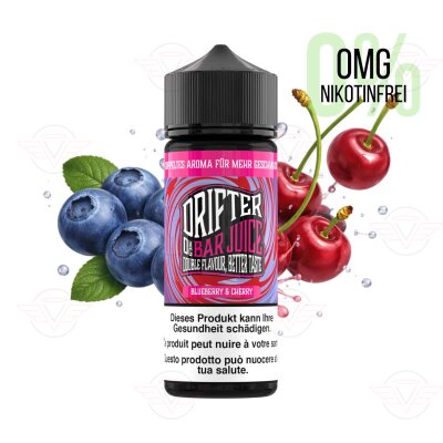 Drifter Bar Juice - Blueberry Cherry 120ml Shortfill Ohne Nikotin