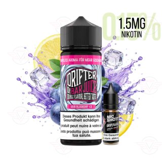 Drifter Bar Juice - Sour Blueberry Ice 120ml Shortfill Liquid 1.5mg/ml