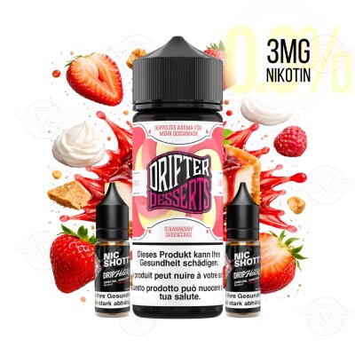 Drifter Desserts Bar Juice - Strawberry Cheesecake - 120ml Shortfill - 3mg/ml