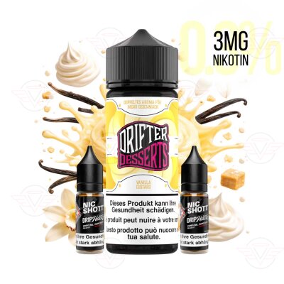 Drifter Desserts Bar Juice - Vanilla Custard - 120ml Shortfill - 3mg/ml