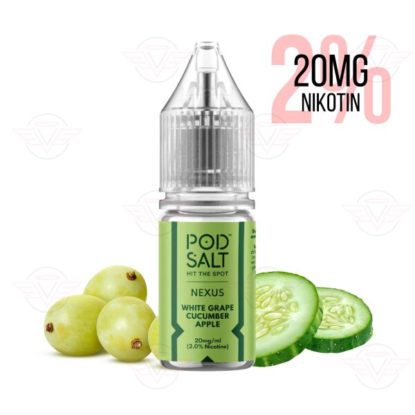 Pod Salt - Nexus White Grape Cucumber Apple 20 mg/ml - MHDÜ