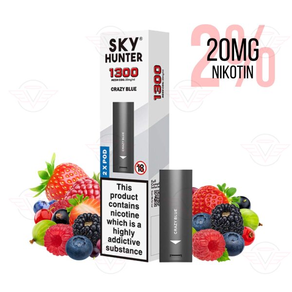 Sky Hunter - Prefilled Pods mit Mesh Coil Crazy Blue - MHDÜ