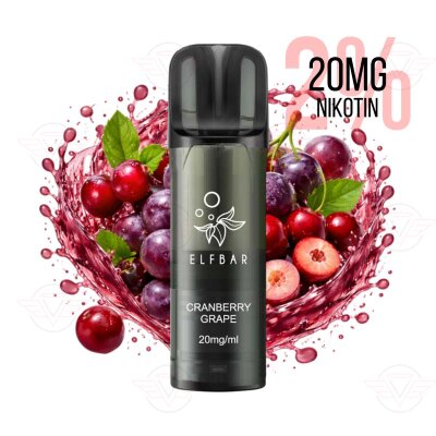 Elfbar - Elfa Pro V2 Pods - Mirtillo rosso e uva 20 mg/ml