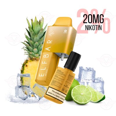 fumot vape 15000 ELF BAR ELFA Pods Pineapple Lemon Qi