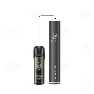 Elfbar - Kit ELFA Pro V2 20 mg - Nero - Blue Razz Lemonade