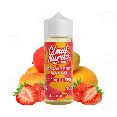 Cloud Nurdz Bar Juice - Strawberry Mango 120ml Shortfill - Best Before
