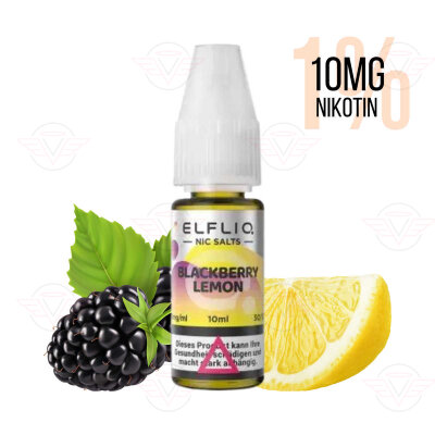 Elfbar - Elfliq Blackberry Lemon 10mg/ml (1%) - MHDÜ