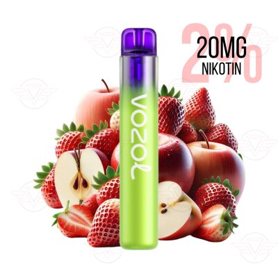 Vozol - Neon 800 Strawberry Apple 20mg Nicotine Salt - Past Best-Before Date