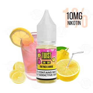 Twist E-Liquids - Pink Punch Lemonade 10mg Sali di...