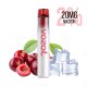 Vozol - Neon 800, cigarette électronique jetable Cherry Ice, 20 mg/ml (2 %) de sel de nicotine - À consommer de préférence avant le