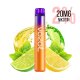 Vozol - Neon 800, cigarette électronique jetable, saveur citron-citron vert, 20 mg/ml (2 %) de sel de nicotine - À consommer de préférence avant le
