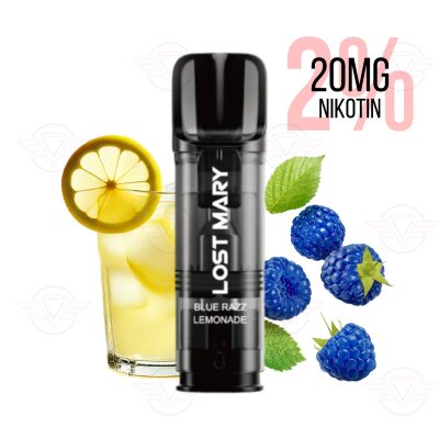 Lost Mary - Tappo Pre-Filled Pods Blue Razz Lemonade 20mg Nikotinsalz - MHDÜ