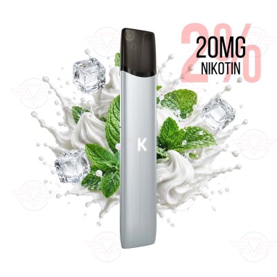 KIWI Vapor - Kiwi Air Kit mit 20mg Pod - Platinum Silver