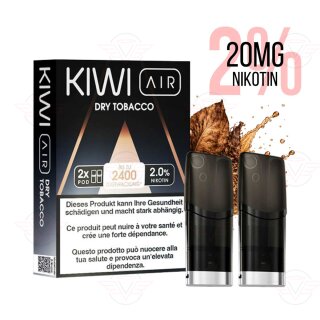 KIWI Vapor - Kiwi Air Pods - Dry Tobacco 20mg