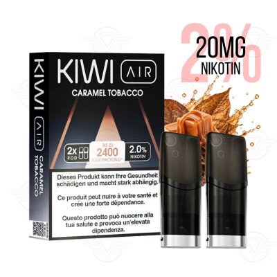 KIWI Vapor - Kiwi Air Pods - Caramel Tobacco 20mg