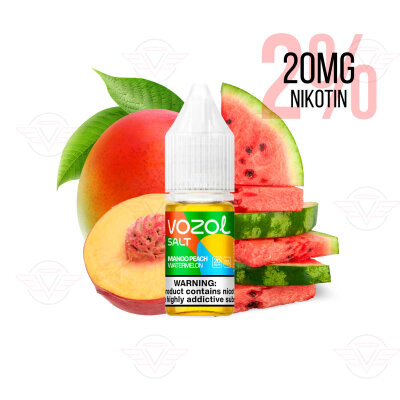 Vozol E-Liquid Peach Mango Watermelon 20mg Nicotine Salt - BBD Passed