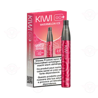 KIWI Vapor - KIWI Go Plus - Graffiti Edition Leichtes Rot - Watermelon Ice