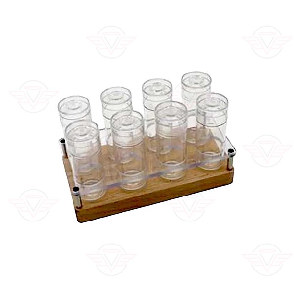 Steamer Mods - Wooden and acrylic steam stands for 8 vaporizers with protective covers