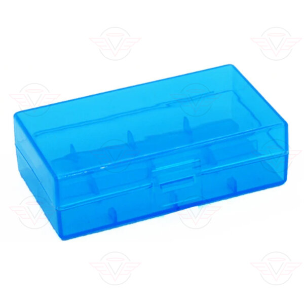 Housse de protection pour 2 piles 18650, bleue