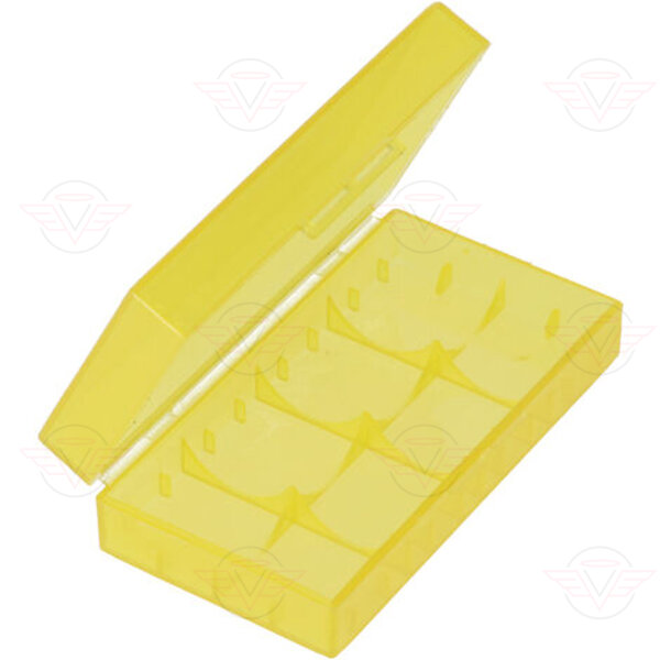 Battery protective cover for 2 x 18650 yellow