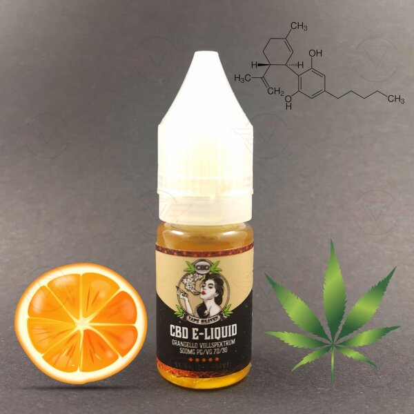 Vape Heaven - CBD E-Liquid Orangello 500mg 10ml