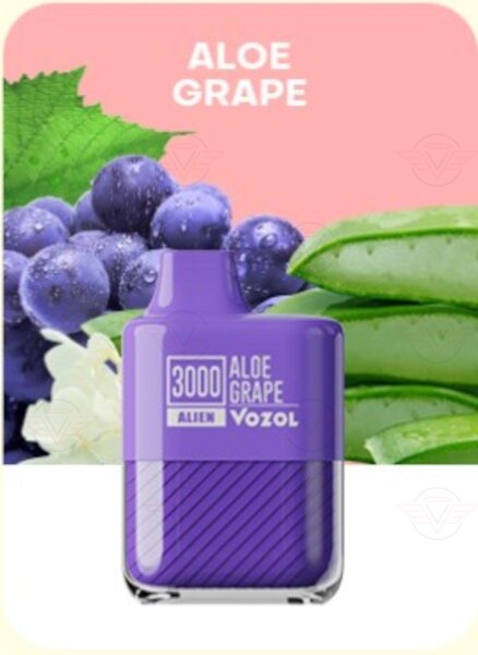 Vozol - Alien 3000 Aloe Grape Disposable