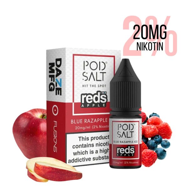 Pod Salt - Fusions Blue Razapple Ice 20mg Nikotin Salz