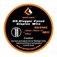 Geek Vape - SS Stagger Fused Clapton Wire SS316L 10ft,...