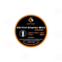 Geek Vape - SS Flat Clapton Wire SS316L 10ft, Ribbon(26ga...