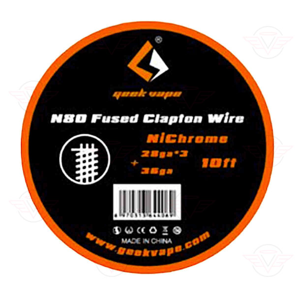 Geek Vape - N80 Fused Clapton Wire NiChrome 10ft, 28ga x 3 + 36ga