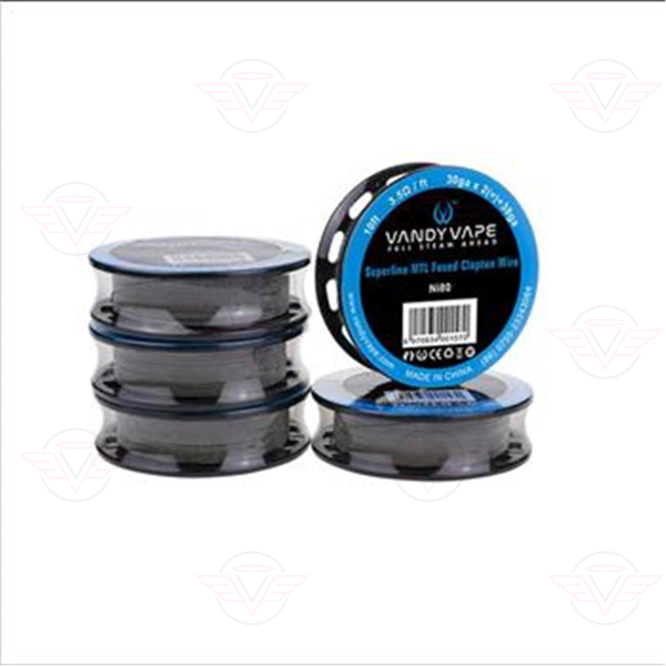 Vandy Vape - Ni80 Superfine MTL Fused Clapton Wire 10ft, 32ga x 2 + 38ga