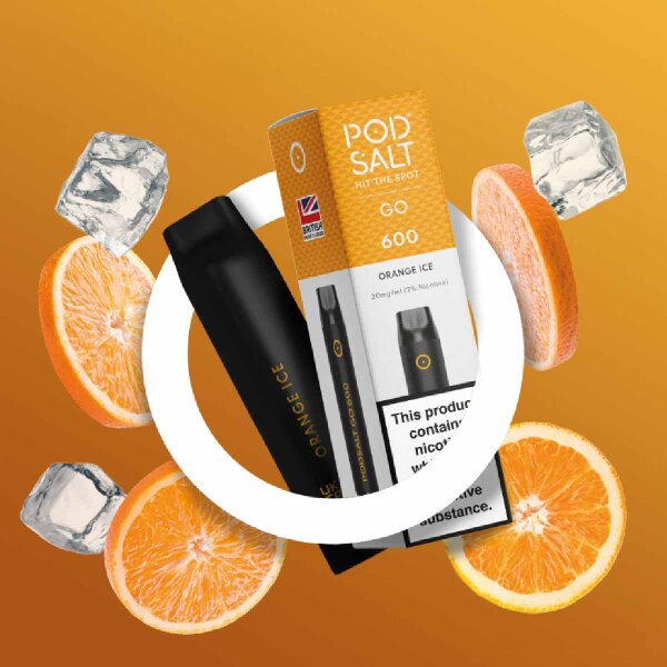 Pod Salt Go 600 disposable e-cigarette - Orange Ice 20mg