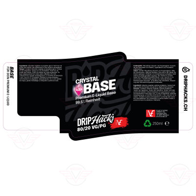 e zigarette base Base 50/50 1L - Vape or DIY - Neutral Mixing E-Liquide