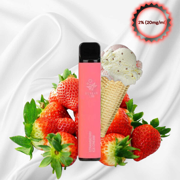 Elfbar - Einweg E Zigarette Strawberry Ice Cream 1500 Puffs - MHDÜ