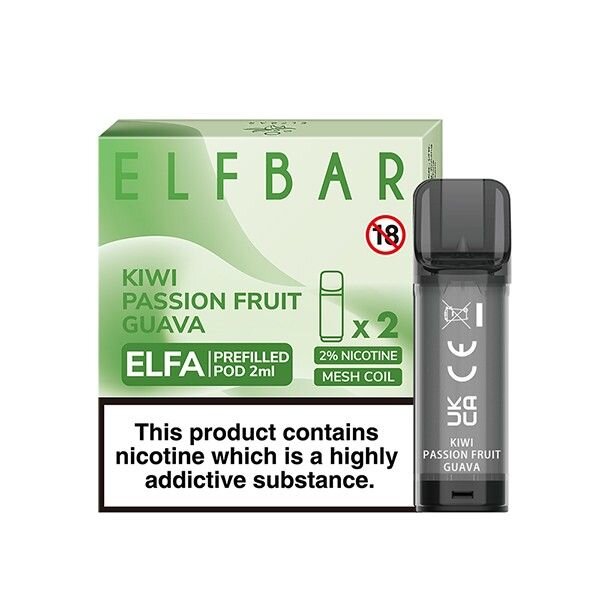 Elfbar - Elfa Pre-Filled Pod 2Pack - Kiwi Passionfruit Guava - MHDÜ